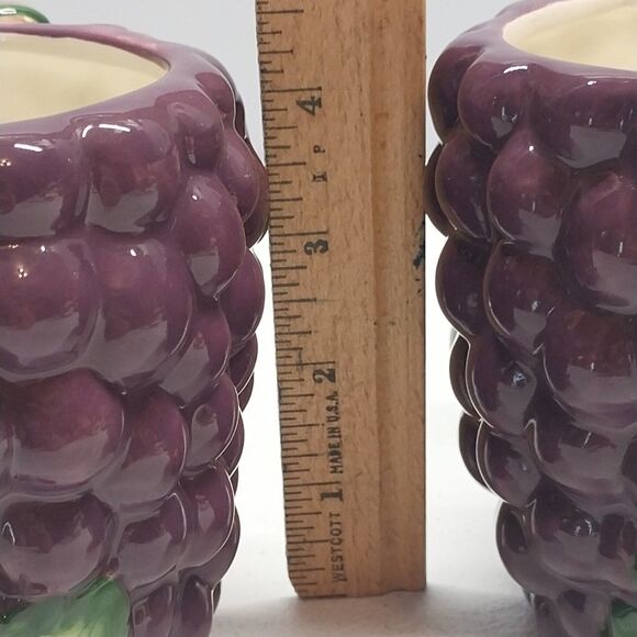 Vintage 99 Martha Stewart Large Grape Coffee Mugs Exclusive for MACY'S Bees Vine - Picture 9 of 13